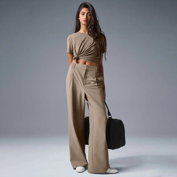 alo Gravel High-Waist Pursuit Trouser size XS - Regular 30" Inseam - Picture 3 of 13